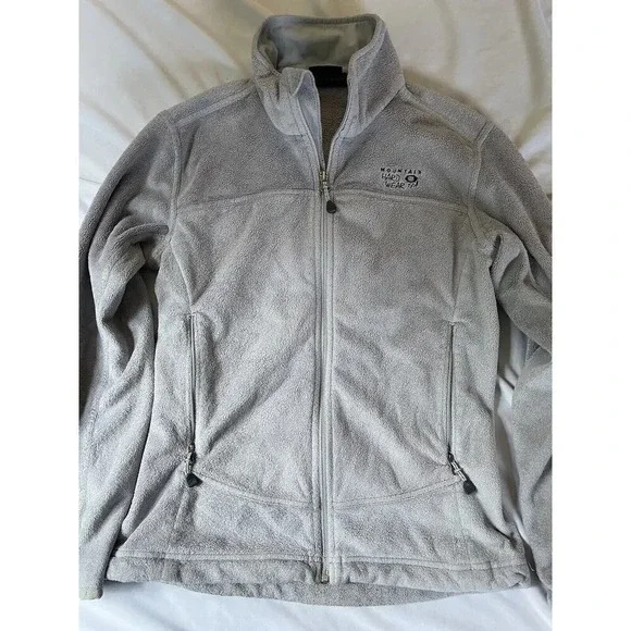 Mountain Hardwear Womens Jacket Size Small Gray Pyxis Fleece Full Zip Mock Neck - Picture 7 of 7